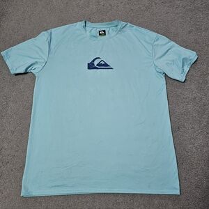 Quiksilver Mens Solid Streak Short Sleeve Rashgaurd large UPF 50+